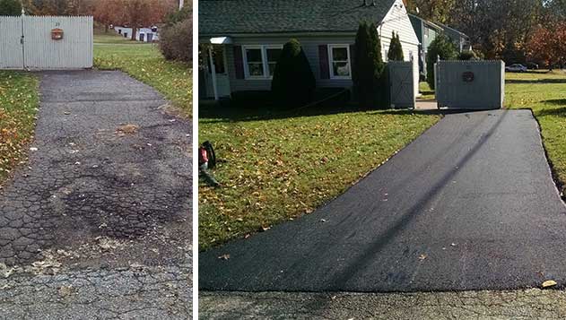 asphalt repair before and after